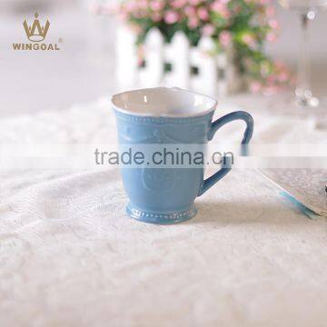 Blue Glaze Ceramic Porcelain Cup Mug