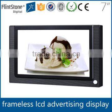 Flintstone 7 Inch Motion Activated ir Body Sensor Auto Loop Play Small Lcd ad Display photo-2
