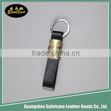 Promotional new design keychian , custom fashion key chain genuine leather keychain