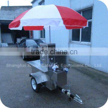 2014 Environment-friendly Manual Frozen Yogurt Tea Drinks Display Showcase Cart Kiosk XR-CC120 A