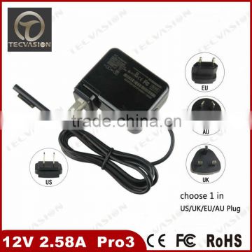 Multifunctional 12v 2.58a for microsoft surface pro 3 power adapter notebook ac adapter wholesales