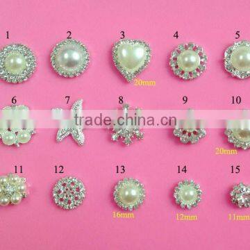 Hot selling factory price flatback rhinestone button in stock (M-1)