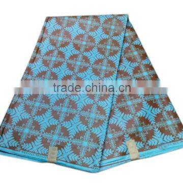 Royal Blue African Wax Sunflower Pattern Soft Material Good Quality African Wax
