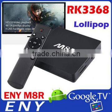 2016 Newest Chipset RK3368 Octa-core Android 5.1Smart TV box M8R with Elegant Design 2+8 GB