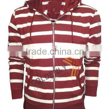 men's yarn dye fleece jacket made in China hot sale in trend