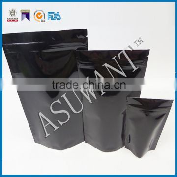 food grade mylar laminated hand hole beef jerky packaging black mylar bags