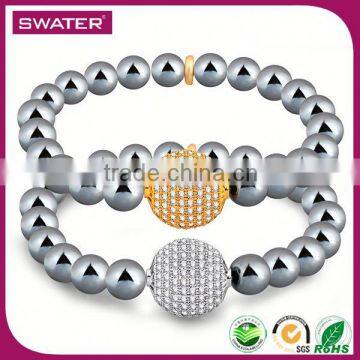 Wholesale Alibaba Ball Charm Natural Stone Bangle