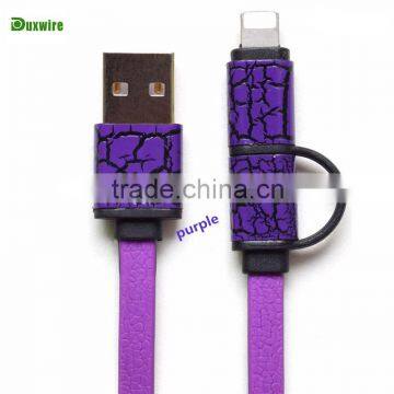 Factory Price Supply 2 in 1 Usb Data Cable Flexible Multi Charger Data Cable for Android and for Htc Phone photo-4