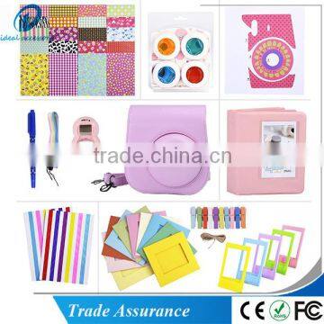 11 in 1 Fujifilm Instax Mini 8 Camera Accessories Bundles Set -Camera Case/ Album/ Selfie Lens/ Close-Up Lens/ Frame