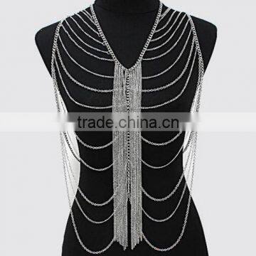 2016 Punk Necklace Design Women Jewelry Body Chain