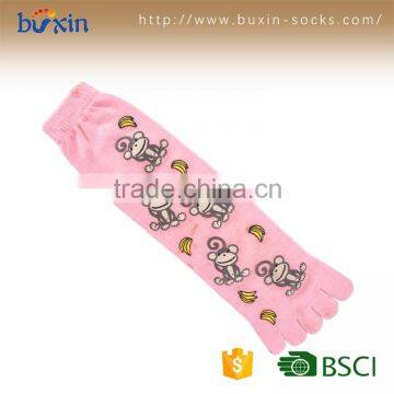 BX-Y-001 Non Slip Trampoline Yoga Pilates Lady Sock for Adults Five Toe Grip Slipper Rubber Sole Socks Quality Choice photo-3