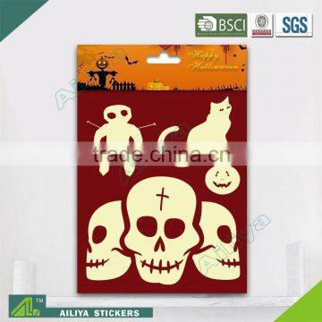 BSCI factory audit Halloween 3D non toxic decorative removable luminous wall stickers