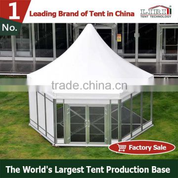 High Peak Hexagonal Tent with Glass Wall/ABS Wall/Wooden Floor