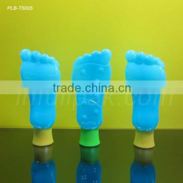 60ml Blue foot shape baby shampoo bottle