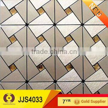 Golden ceramic wall tile metal mosaic price for mosaic tiles (JJS4033)