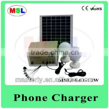 High Grade 10W Solar DC Lighting Kit With iPhone Charger