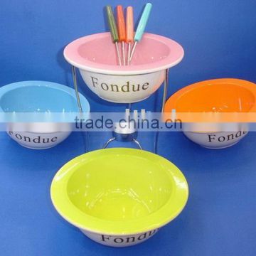 ceramic fondue set