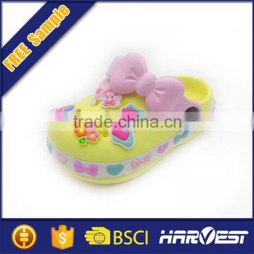 2015 wholesale custom beautiful girl baby clog style shoes