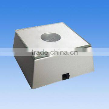 Promotional square plastic LED light base for crystal blocks