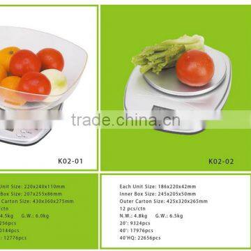 Fancy and Easy to View Electronic Cleverish Kitchen Scale with Full Smooth Stainless Steel Plate