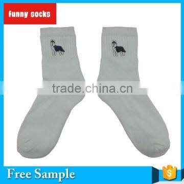 Custom Made Jacquard LOGO Cotton Socks Women