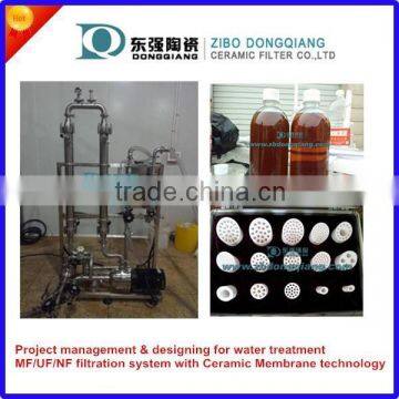 vinegar clarification filter with ceramic membrane elements