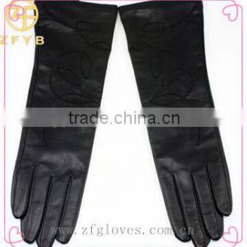 top sheep leather concise style lady's plain glove