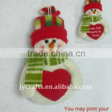 best selling plush Christmas snowman ornament