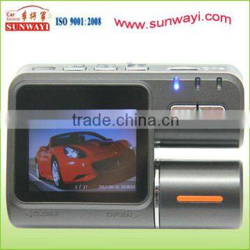 car dvr driving recorder with night vision with 2.0 inch TFT screen and two camera