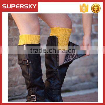 A-14 chunky knit boot warmers women knit boot toppers accessory cable knitted boot cuffs