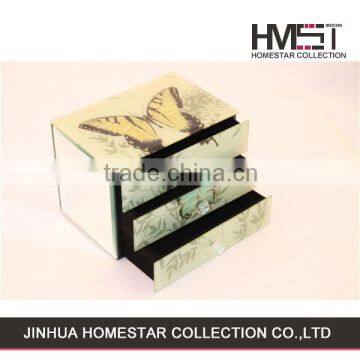 Factory direct sale good qulaity butterfly jewelry box with locker