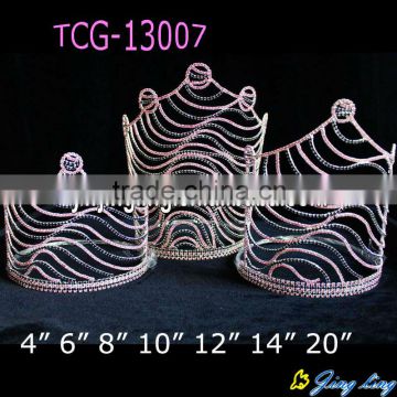 hot sale rhinesone pink and black style zebra crown