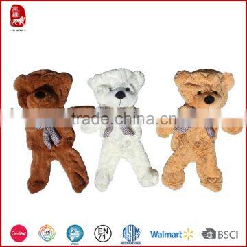 2015 wholesale unstuffed plush teddy bear animals for kids or processing