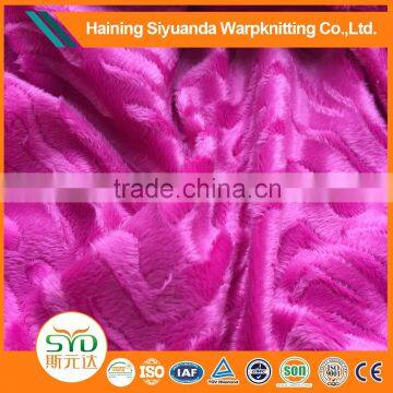 100%Polyester printed tricot Velboa Fabric for garment