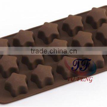 Hot Selling 15-cavity Star Silicone Chocolate Pastry Mould for Baking photo-2