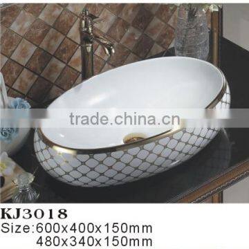 KJ3018 Saudia arabia most hotsale ceramic above counter basin