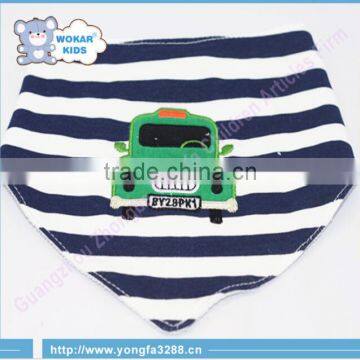 High Quality Cute 100% Organic Cotton Cotton Triangle Baby Bibs