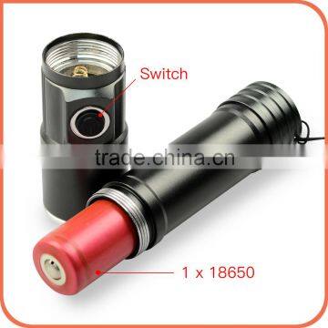 Latest China Factory XPG 5w 18650 Rechargeable Mini Zoom Flash Light for Camping Outdoor photo-2