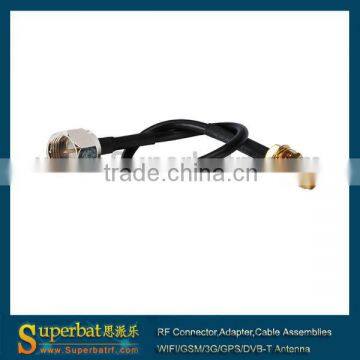 straight Pigtail cable RG174 15cm New Listing RP-SMA female bulkhead straight to F male