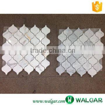 Grey and white hexagon marble mosaic tile for wall decoration