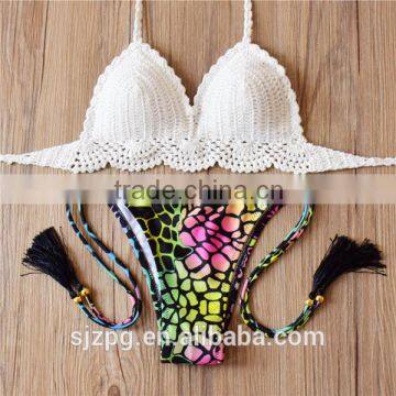 hand knitted lady bikini 2016 hot selling handmade knit swimsuit                        
                                                Quality Choice