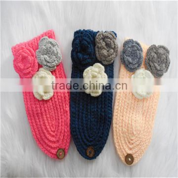 Wholesale 2015 latest handmade knit crochet flower headband, crochet headband