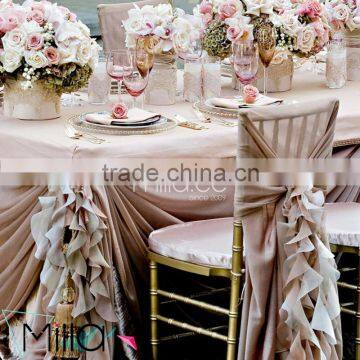 Blush Pink Chiffon Wedding Chair Sashes