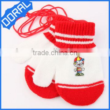 cute kids Knitted Wool Hand Wrist Warmer Fingerless Winter Gloves