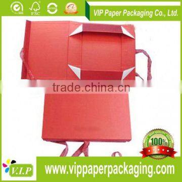 High quality Red paper folding gift box