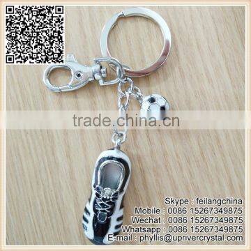 Custom Metal Keychains Football And Shoes Key Ring For Love