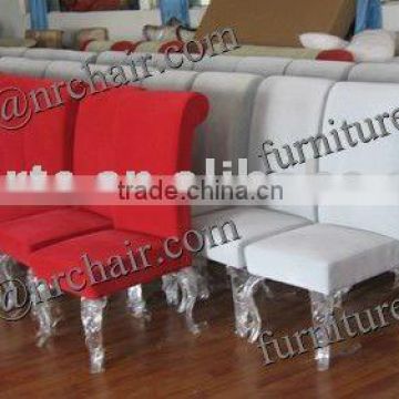 shanghai commercial furniture modern lounge sofa furniture with acrylic legs for sale