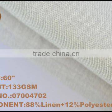 88%linen and 12%tencel Interwoven Plain Dyed Fabric for Making Shirt photo-2