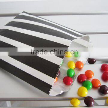 Black and white stripe paper bags party favor loot bags for wedding