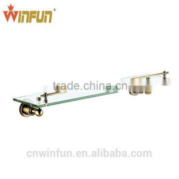 Bathroom brass Antique bronze Single glass shelf/ tempered glass shelf/ Glass shelf